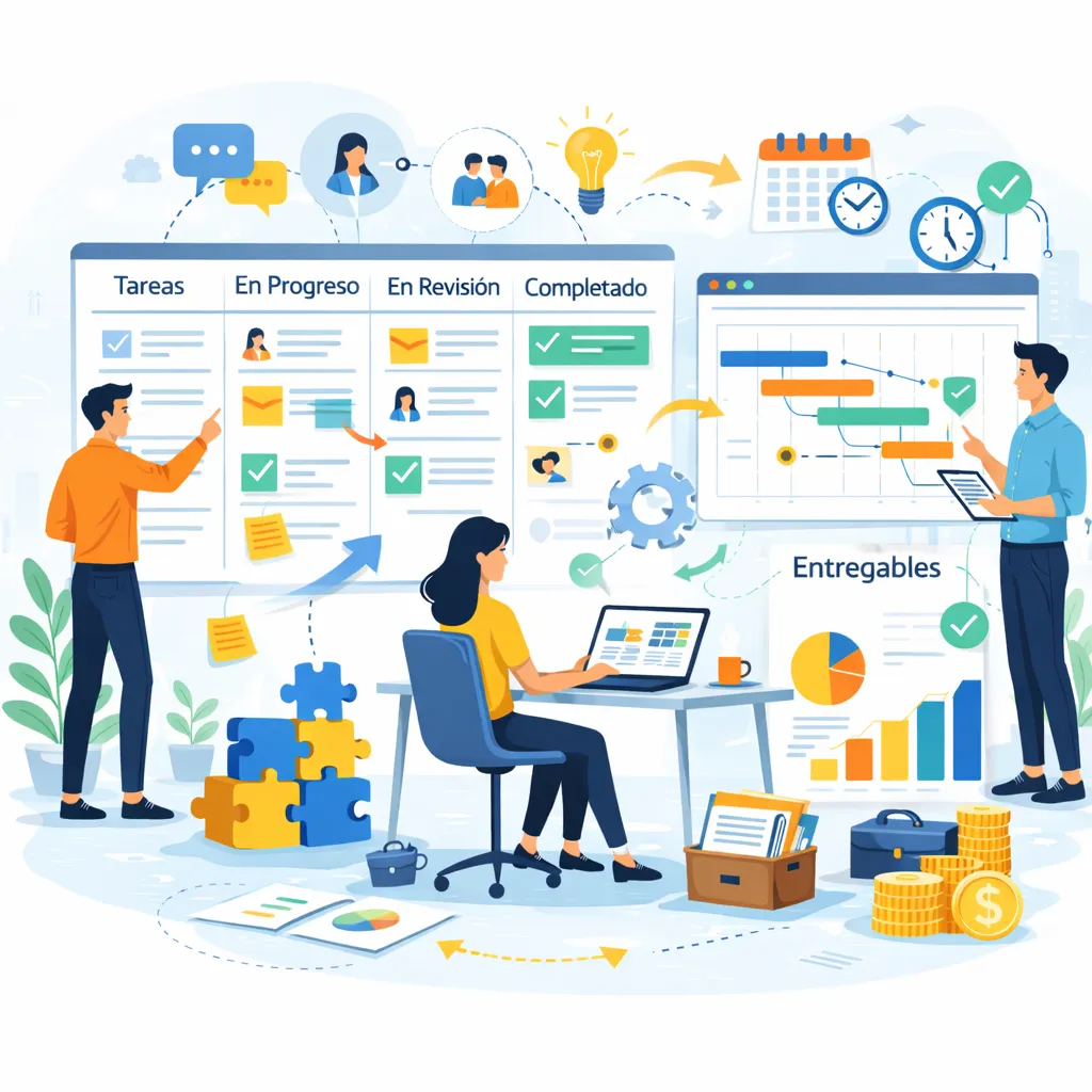 Integración de gestión de tareas y proyectos
